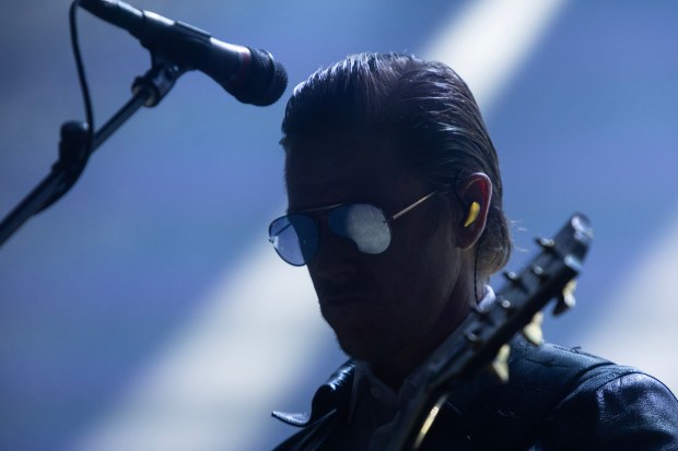 Paul Banks of Interpol performs on the Sad Girls stage...