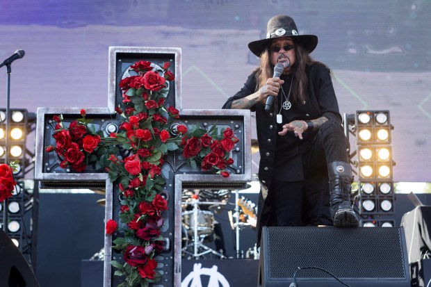 Ministry performs on the Outsiders stage during the Cruel World...
