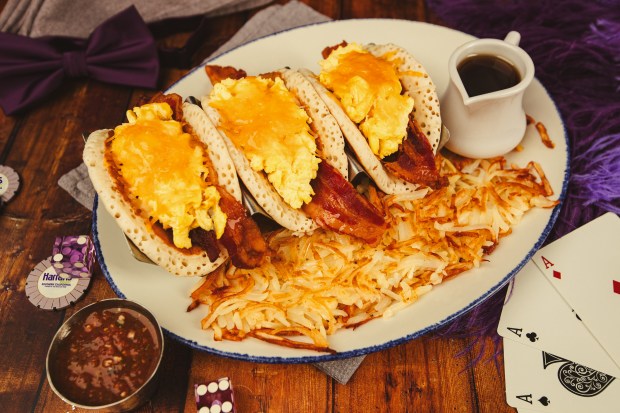 The Pancake Short Tacos are now available at Harrah’s Resort...